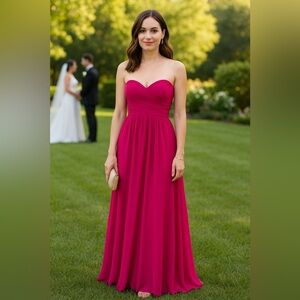 Vintage Cindy Chiffon Sweetheart Neckline Gown Formal Evening Dress